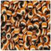 BeadTin Orange Transparent 8mm Round Evil Eye Resin Beads (120pcs) view 1