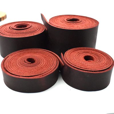 YESSZ Red Leather Strips Length 30"/60" Flat Full Grain Leather DIY Belt Blank Straps Soft Leather Strap for Craft Tooling Carving Wallet Jewelry Making (38mm, 30inch)