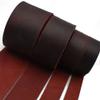 YESSZ Red Leather Strips Length 30"/60" Flat Full Grain Leather DIY Belt Blank Straps Soft Leather Strap for Craft Tooling Carving Wallet Jewelry Making (38mm, 30inch) view 4