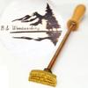 Custom Logo Wood Branding Iron,Durable Leather Branding Iron Stamp, Flame Heated Stamp,Personalize Mountain Woodking Design Stamp view 1