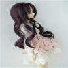 Doll Wigs JD445 7-8inch 18-20CM 1/4 MSD Long Lady Wave Thin Bangs Synthetic Mohair BJD Wigs (7-8inch, Dark Purple) view 2