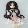 Doll Wigs JD445 7-8inch 18-20CM 1/4 MSD Long Lady Wave Thin Bangs Synthetic Mohair BJD Wigs (7-8inch, Dark Purple) view 4