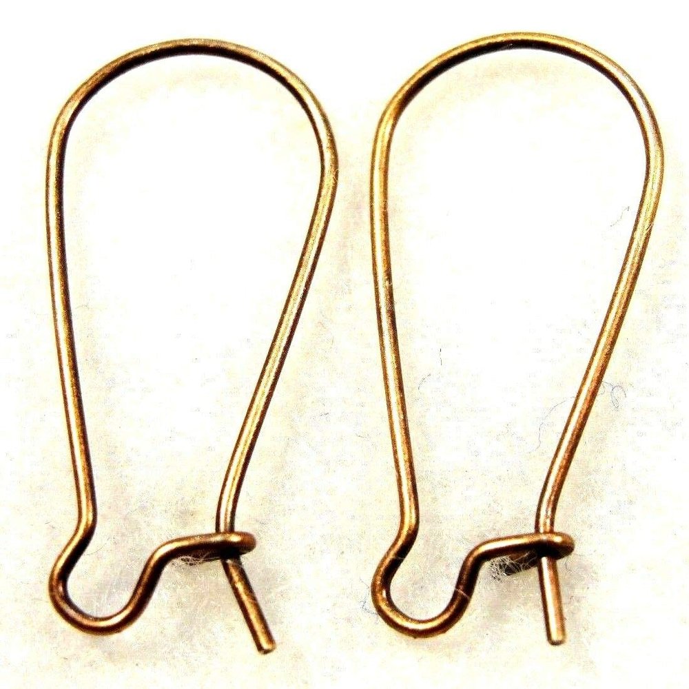 100Pcs. WHOLESALE Antique Copper KIDNEY Earring Hooks 25mm (1") Tibetan Q0677 charm original