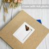 Vienrose Photo Album Self Adhesive for 2x3 4x6 5x7 8x10 Pictures DIY Scrapbook 40 Blank Pages Linen Cover Memory Book for Wedding, Baby Growth, Travel, Khaki view 2