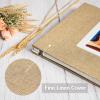 Vienrose Photo Album Self Adhesive for 2x3 4x6 5x7 8x10 Pictures DIY Scrapbook 40 Blank Pages Linen Cover Memory Book for Wedding, Baby Growth, Travel, Khaki view 3