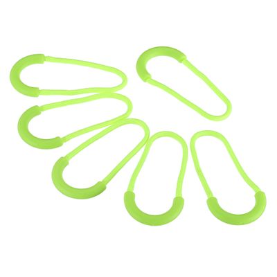 PATIKIL Zipper Pulls Extension Handle Cord, 10 Pack Finger Use Plastic U-Shape Tab Tag Extender for Luggage Backpacks, Fluorescent Green