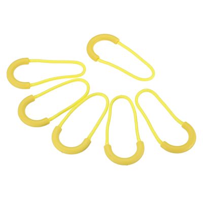 PATIKIL Zipper Pulls Extension Handle Cord, 10 Pack Finger Use Plastic U-Shape Tab Tag Extender for Luggage Backpacks, Yellow