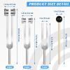 GOGHOST Tuning Forks for Healing Set 3PCS, Aluminum Fork with Mallet and Storage Bag for Chakra/Medical/Sound Therapy Instruments/Yoga/Meditation Accessories - Silver - 128Hz, 256Hz, 512Hz view 3
