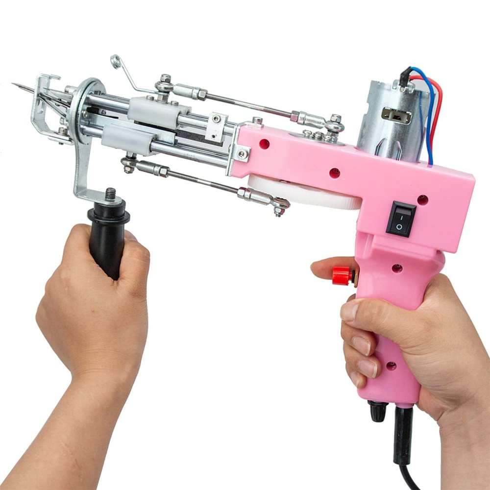 wzfdm Electric Carpet Gun, Professional Carpet Weaving Machine, Hand Held Knitting Machine Tufting Gun Rug Making Tools