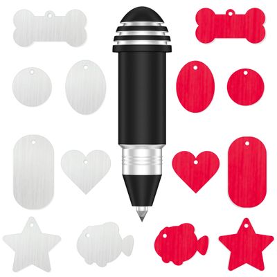 Dbwhole Engraving Tool, with 2 Color & 7 Lovely Blank Tags, Compatible with Cricut Maker, Maker 3/4Explore, Explore Air, Explore Air 2 and Explore One