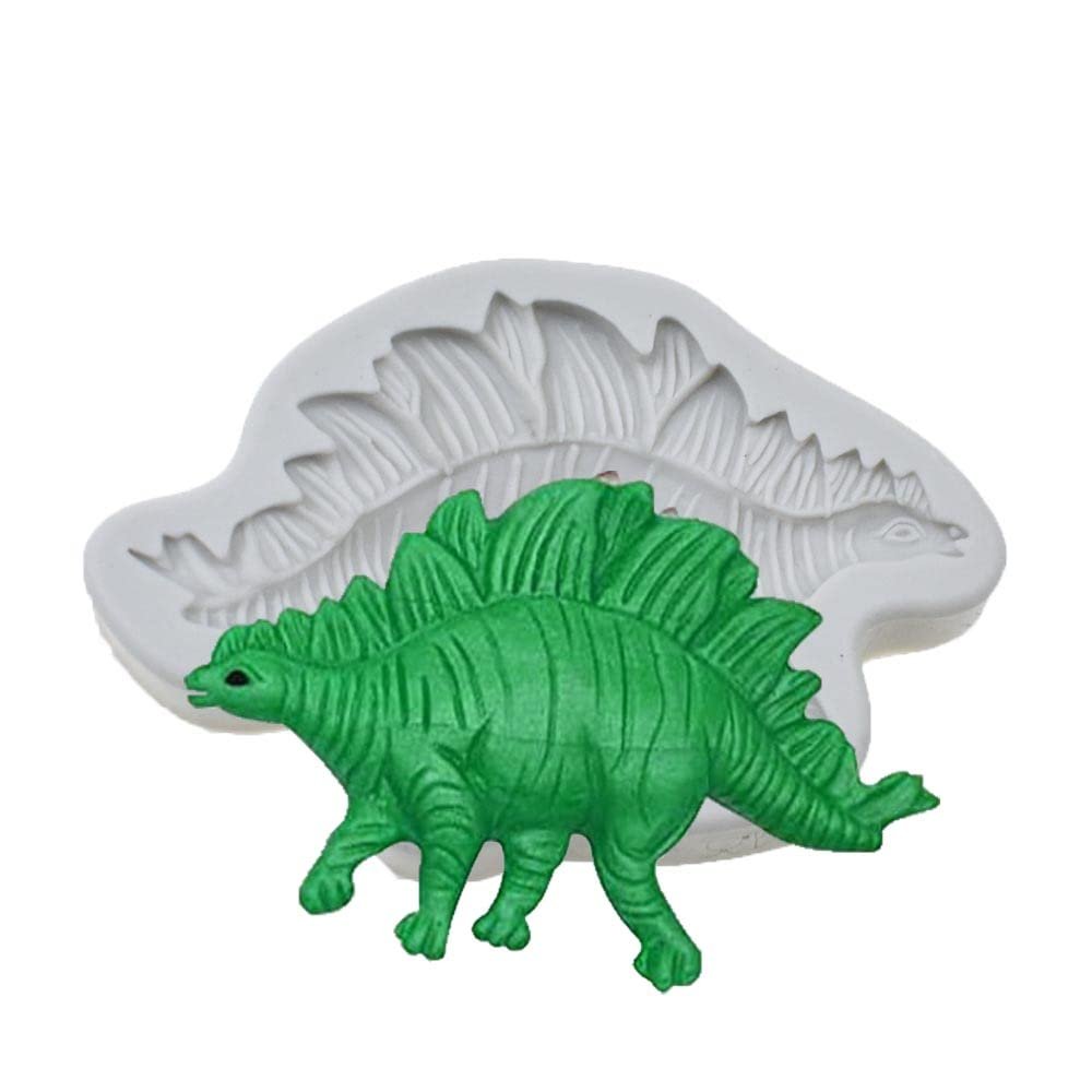 RELAND SUN Dinosaur Fondant Silicone Molds Candy Chocolate Silicone Molds Resin Epoxy Casting Mold (Stegosaurus)