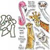 BAOFALI Animals is Watching You Metal Cutting Dies DIY Die-cuts and Clear Rubber Stamps Set Stamping Scrapbooking Embossing Stencil Album Gift Cards Home Decoration Paper Craft view 1