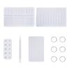 Fashewelry Memo Silicone Mold Set Including 2pcs Memo Board Resin Molds & 12pcs Sliding Button Casting Mould 1pcs Ballpoint Pen Mould & 6pcs Book Rings & 1pcs Notebook Cover for Making Check List view 1