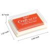 Craft Ink Pad for Rubber Stamps, Paper, Wooden, Fabric, Scrapbooking, Non-Toxic Finger Ink Pads for Kids (Orange) view 2