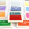 Craft Ink Pad for Rubber Stamps, Paper, Wooden, Fabric, Scrapbooking, Non-Toxic Finger Ink Pads for Kids (Orange) view 4