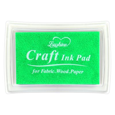 Craft Ink Pad for Rubber Stamps, Paper, Wooden, Fabric, Scrapbooking, Non-Toxic Finger Ink Pads for Kids (Emerald Green)