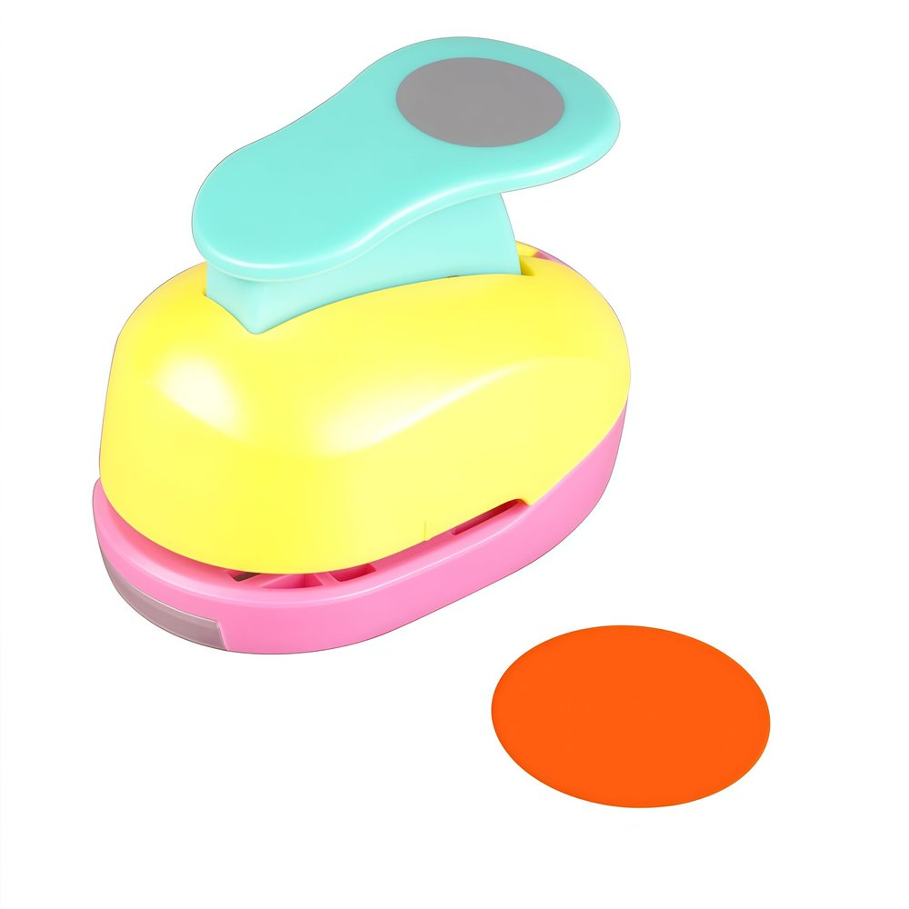 Circle Punch 1.18 inch Craft Lever Punch Circle Shape Lever Handmade Paper Candy Color By Random 1.18 inch30mm