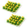 NWFashion 40PCS Miniature Colorful Flower Cluster Groups Grass Tufts Miniature Static Scenery Model (Yellow) view 1
