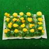 NWFashion 40PCS Miniature Colorful Flower Cluster Groups Grass Tufts Miniature Static Scenery Model (Yellow) view 3