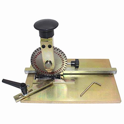 Jieotwice Metal Plate Stamping Embosser Manual Metal Stamping Marking Machine Deboss Embossing Machine Dog Tag Letter Printing (2.5mm)