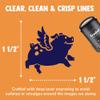 Flying Pig with Wings Self-Inking Rubber Stamp Ink Stamper for Stamping Crafting Planners - 1-1/2 Inch Large - Black Ink view 2