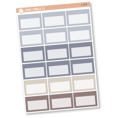 1/2 Box Appt Planner Labels, Half Box Appointment Stickers, Color Print Planning Stickers (L-354)