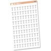 Martini Icon Planner Stickers, Martini Icon Drinking Labels, Hand Doodled Color Print Planning Labels (I-282) view 1