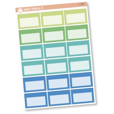 1/2 Box Appt Planner Labels, Half Box Appointment Stickers, Color Print Planning Stickers (L-349)