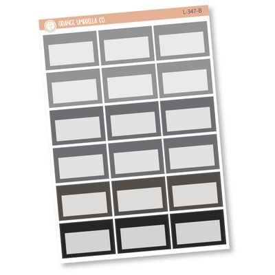 1/2 Box Appt Planner Labels, Half Box Appointment Stickers, Color Print Planning Stickers (L-347-B)