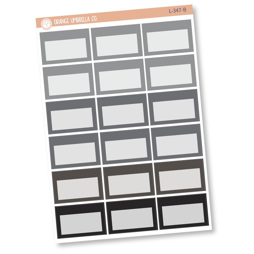 1/2 Box Appt Planner Labels, Half Box Appointment Stickers, Color Print Planning Stickers (L-347-B)