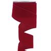 MEEDEE Red Velvet Wired Ribbon 2.5 Inch Wide Red Ribbons 25 Yards Spool Velvet Christmas Ribbon Red Wired Ribbons for Christmas Tree, Wreaths Supplies, Bows Making view 1
