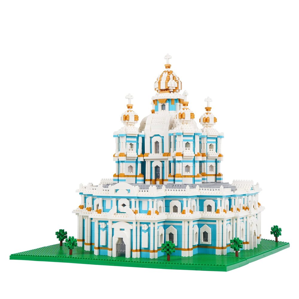 Geniteen Micro Mini Blocks Smolny Cathedral Model Building Blocks Set Architecture Model Mini Building Blocks Gifts for Adult