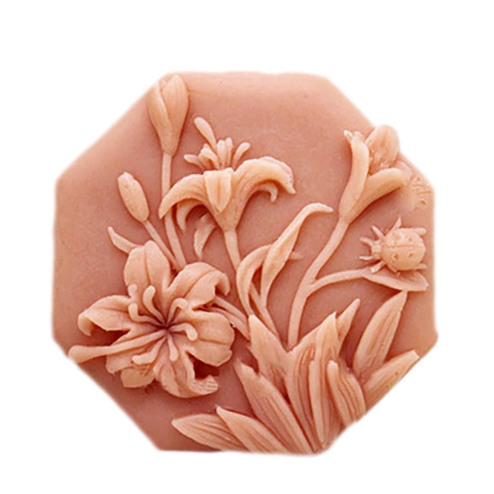 Soap Mold Silicone Soap Molds for Soap Making Craft DIY Handmade Chocolate Candy Cake Mold Hexagon Flowerr (14445)