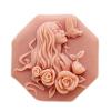 Soap Mold Silicone Soap Molds for Soap Making Craft DIY Handmade Chocolate Candy Cake Mold Hexagon Girl Rose Flower (12358) view 1