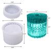 Concrete Flower Pot Silicone Mold with Lid Mold Retro Ripple Silicone Succulent Planter Mold Candle Pen Holder Cement Clay Mold Epoxy Resin Jewelry Storage Box Mould view 2