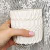 Concrete Flower Pot Silicone Mold with Lid Mold Retro Ripple Silicone Succulent Planter Mold Candle Pen Holder Cement Clay Mold Epoxy Resin Jewelry Storage Box Mould view 3