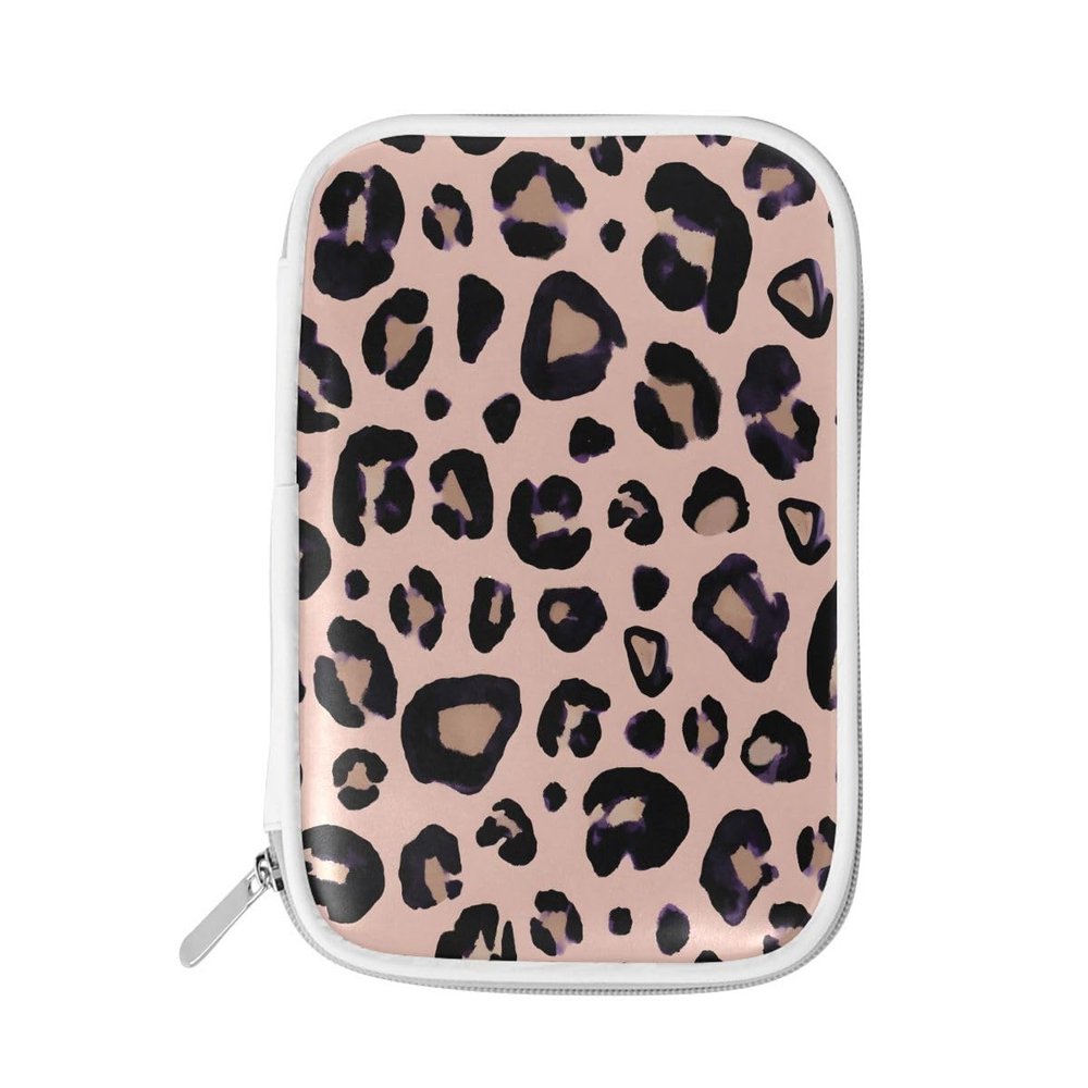 Bolaz Leopard Print Cheetah Pink Pencil Case Pen Case Pencil Bag Pouch Zipper Organizer Stationery School Bag Holder Makeup Bag for Kids Teen Office