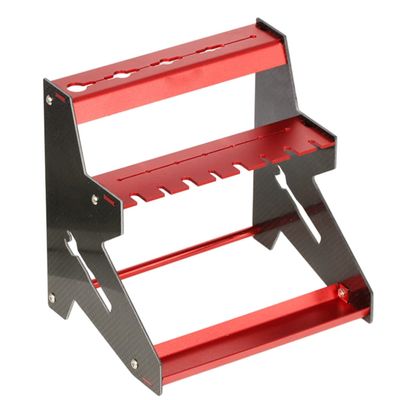 KYX Racing Carbon Fiber RC Tool Station Screwdriver Organizer Rack Screwdriver Storage Tool Holder RC Tools Stand RC Car Accessories Hex Cross Screwdriver (not Assembled)