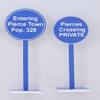 Model Railroad Street Sign Scenery - Custom Made, Personalized - Comfort House # M0115 Mini Sign view 1