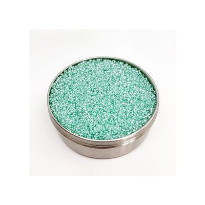 0.71oz Rocailles PRECIOSA Seed Beads 10/0 (Approx. 2.3 mm), Crystal Pearl Pastel Green Dress