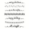 Arbuya Christmas Lines Borders Snowflakes All is Bright Happy Holidays Clear Stamps for Cards Making and Scrapbooking Paper Craft Tools view 1