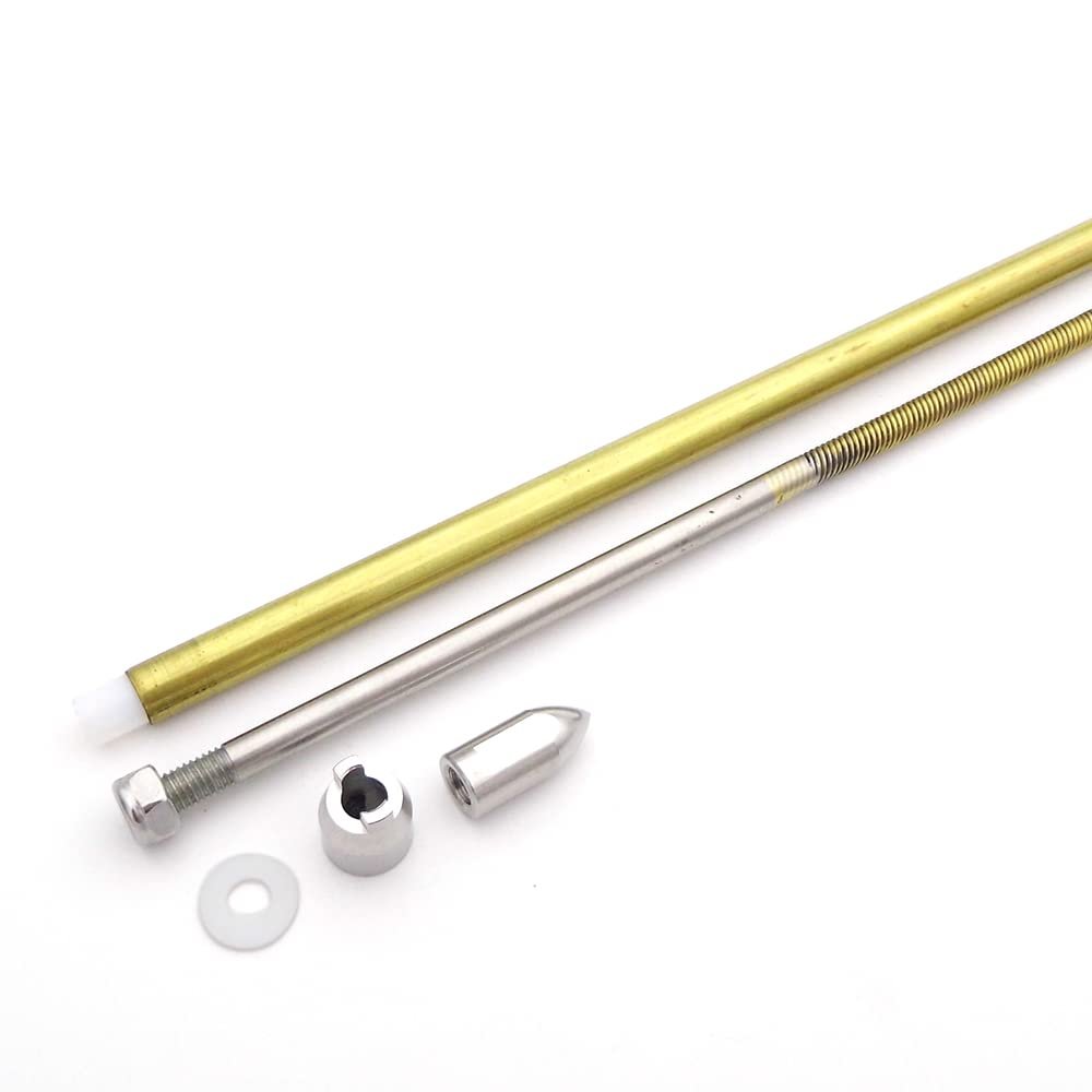 RC Boat 4.76mm 3/16" Flexible Shaft 400mm Drive Cable Propeller Drive Dog Kits for RC Speed Boat Mono Racing Yacht (Left Hand)