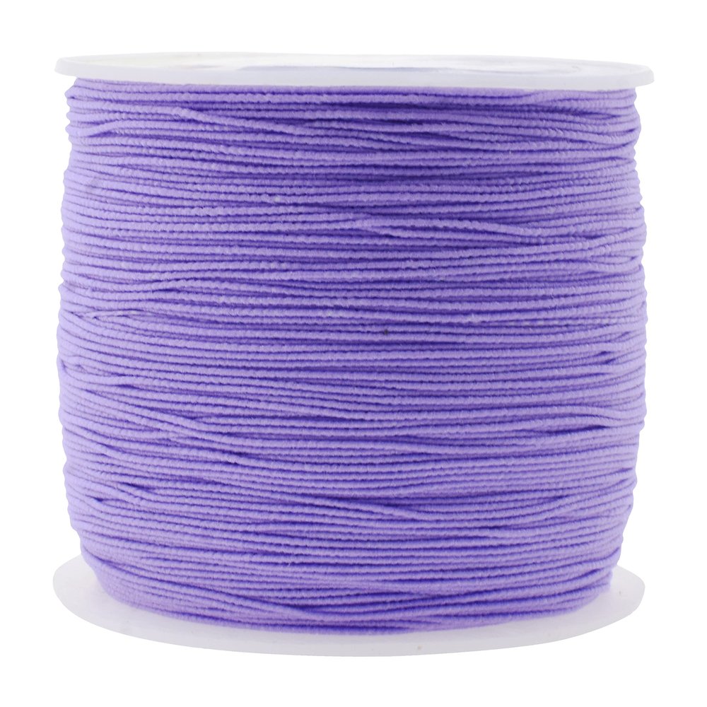 Mandala Crafts Lavender Shirring Elastic Thread for Sewing, Knitting, Smocking, and DIY Crafts - 87 Yards 0.6mm Fine Thin Stretch Thread for Sewing Machines
