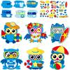 chiazllta 30 PCS Summer Craft Kits Kids DIY Hawaii Aloha Owl End of School Year Craft Preschool Art Craft, Make Your Own Bulk Set for Home Classroom Day-Care Game Activities Summer Party Favors view 1