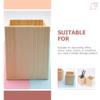 GANAZONO 2pcs Wooden Geometric Pen Holder Minimalist Desk Organizer for Office and Home Versatile Brush Pot for Stationery and Plants Pine Construction view 2
