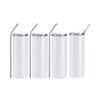 Craft Express 20 OZ Sublimation Tumblers Blanks Skinny Straight Glossy White-Stainless Steel Tumblers Cups Mugs Perfect for Tumbler Heat Press Crafting-Set of 4 view 1