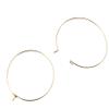 MAHAVIMOKSA Stainless Steel Round Hoop Earrings Wine Rings Findings for DIY Craft Earring Making (40mm, Gold) view 1
