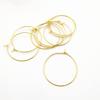MAHAVIMOKSA Stainless Steel Round Hoop Earrings Wine Rings Findings for DIY Craft Earring Making (40mm, Gold) view 2
