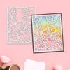 2 Frame Leaves Dies for Card Making, Butterfly Flower Background Cutting Die for Scrapbooking on Clearance Paper Crafting Decor DIY Album view 3