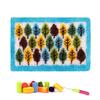 clubevy Latch Hook Kits DIY Cushion Cross Stitch Kits Embroidery for Adults Beginner DIY Needlework Rectangle Floor Desk Mat Home Decoration (Wood) view 1